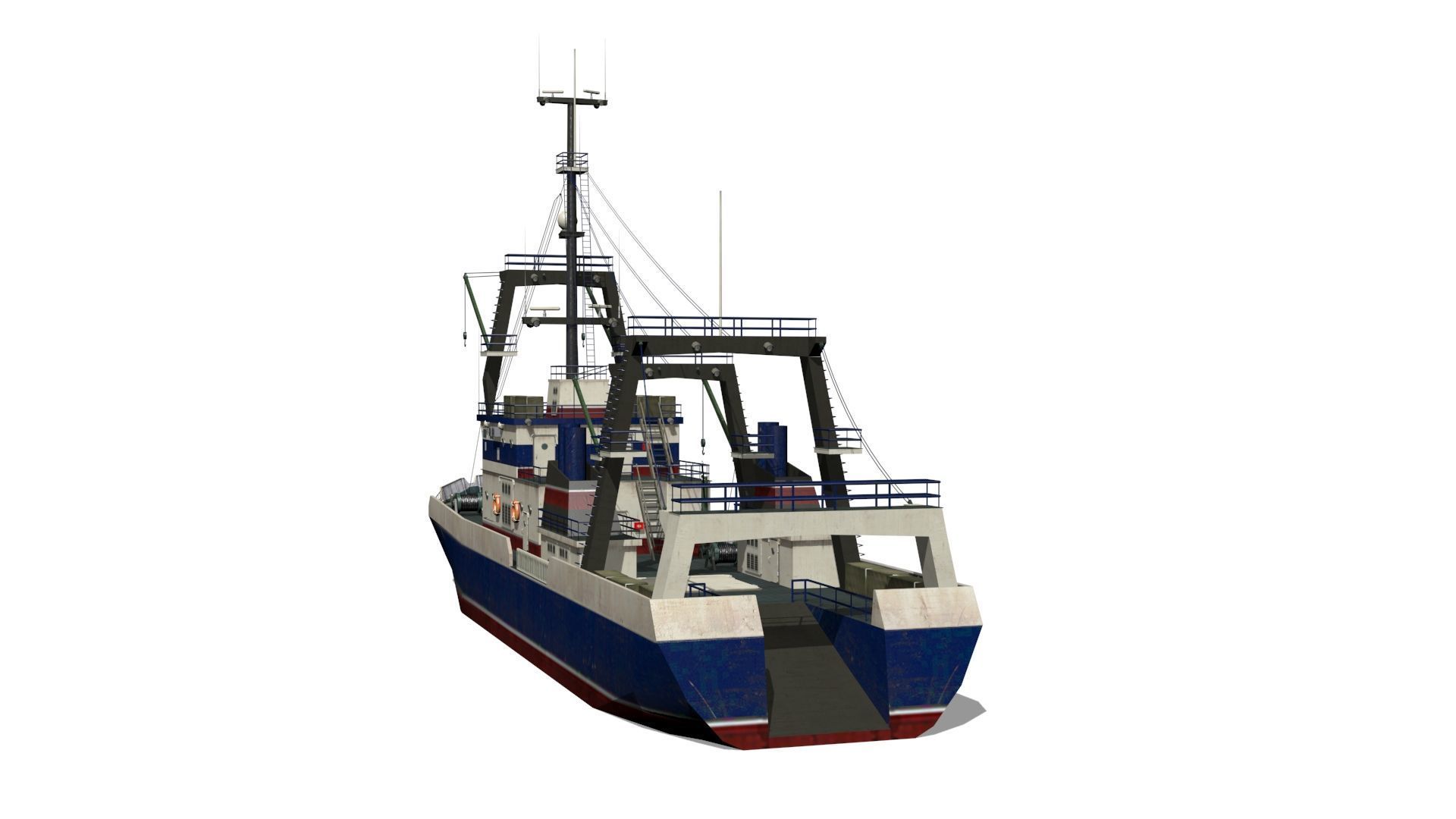 trawler Low-poly 3D model_6