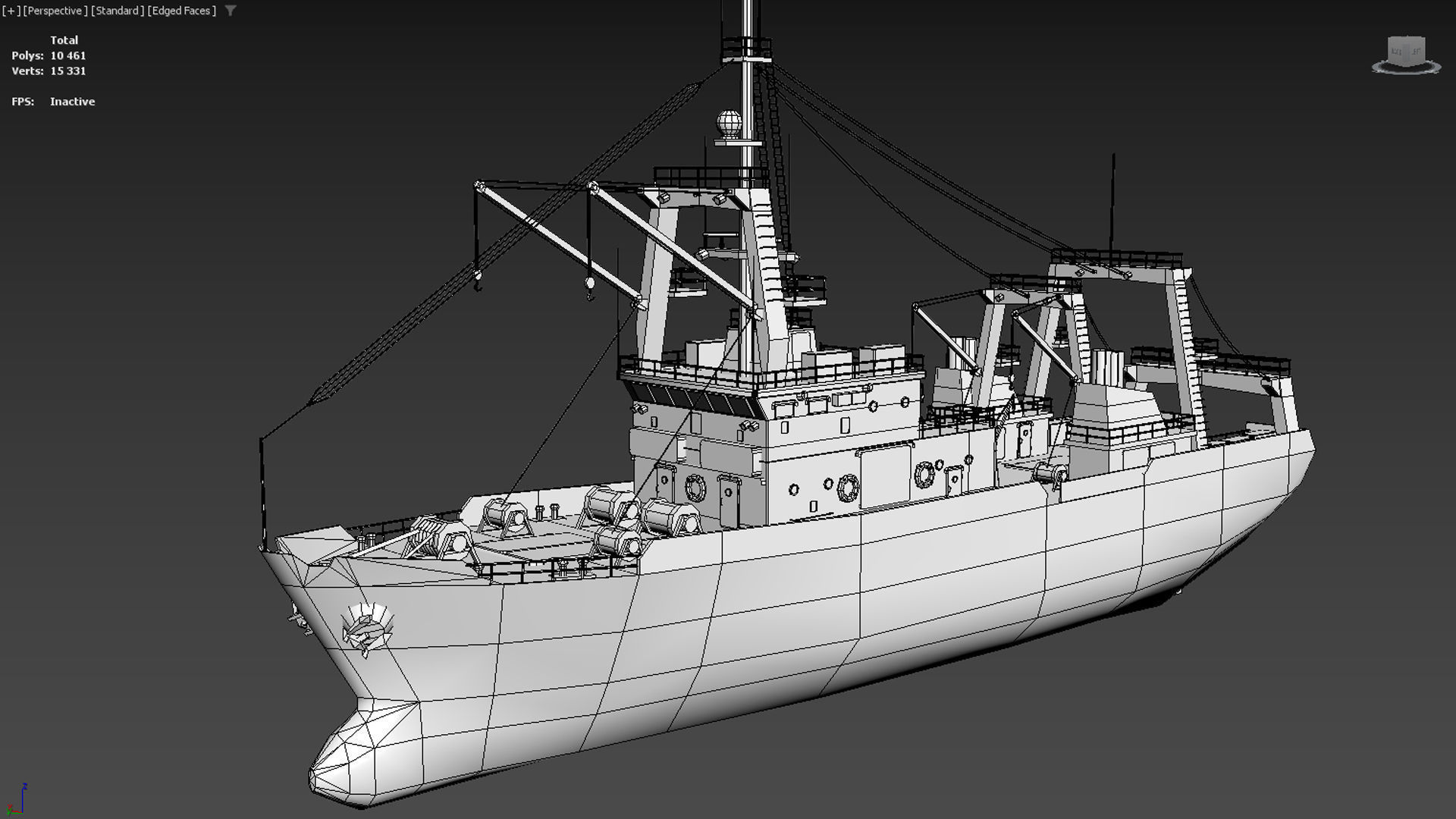 trawler Low-poly 3D model_9