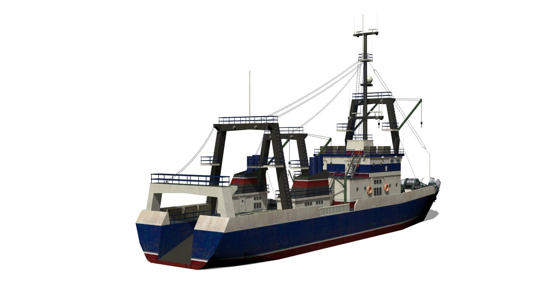 trawler Low-poly 3D model_7