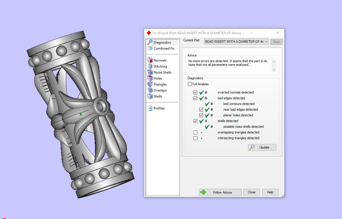 MEN S BRUTAL CROSS and BEAD INSERT WITH A DIAMETER OF 5mm 3D print model_16