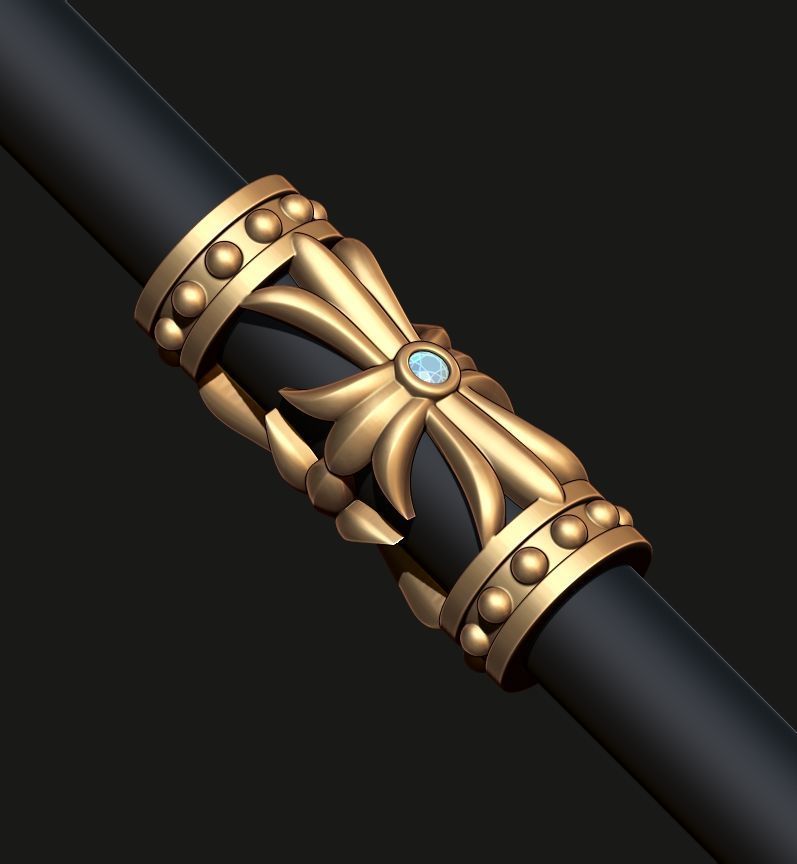 MEN S BRUTAL CROSS and BEAD INSERT WITH A DIAMETER OF 5mm 3D print model_8