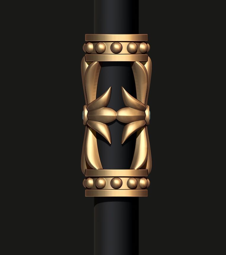 MEN S BRUTAL CROSS and BEAD INSERT WITH A DIAMETER OF 5mm 3D print model_9