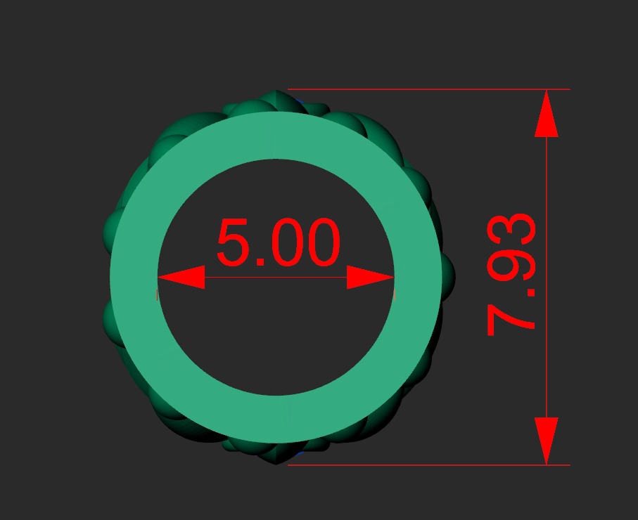 MEN S BRUTAL CROSS and BEAD INSERT WITH A DIAMETER OF 5mm 3D print model_13