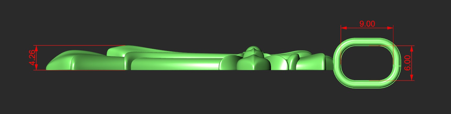 MEN S BRUTAL CROSS and BEAD INSERT WITH A DIAMETER OF 5mm 3D print model_3