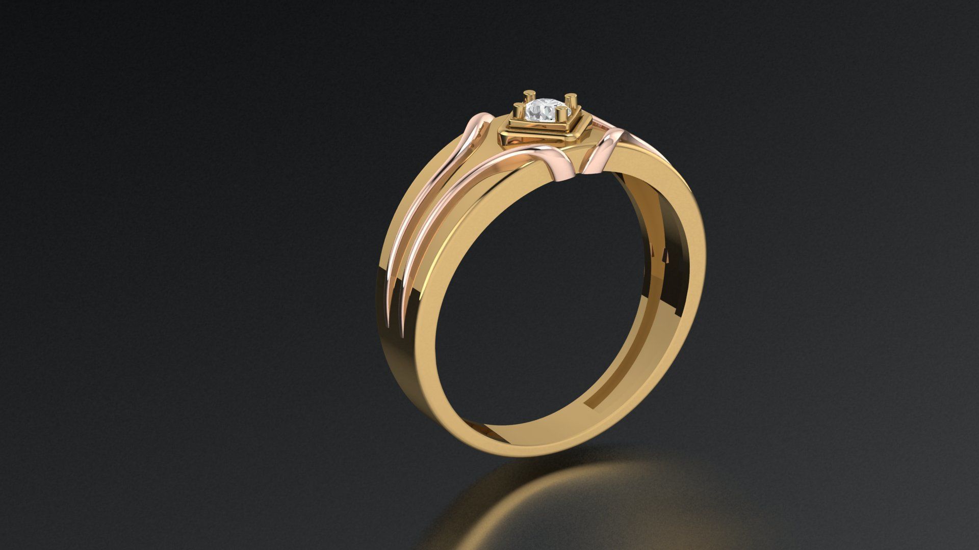 soliter ring 3D print model_7