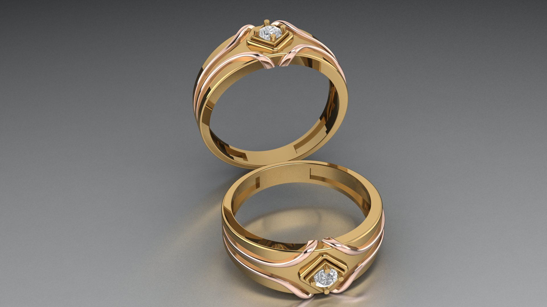 soliter ring 3D print model_4