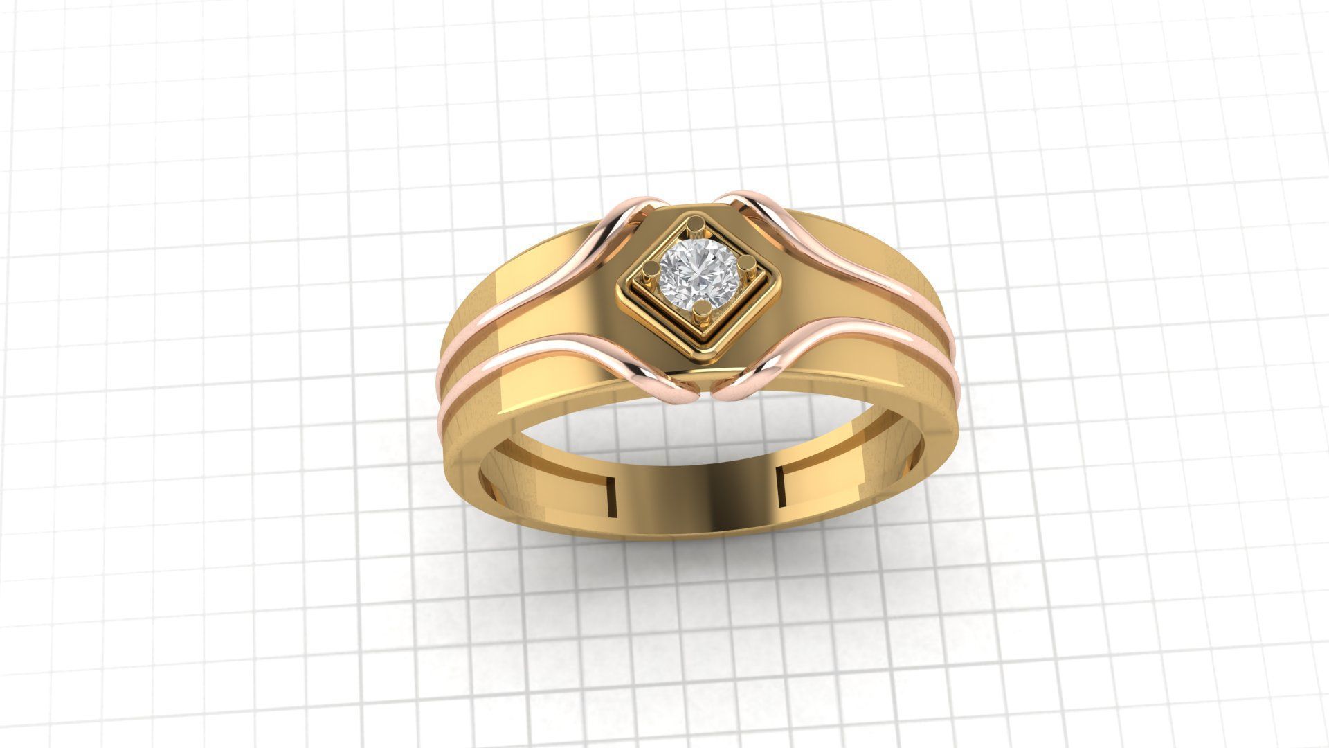 soliter ring 3D print model_1
