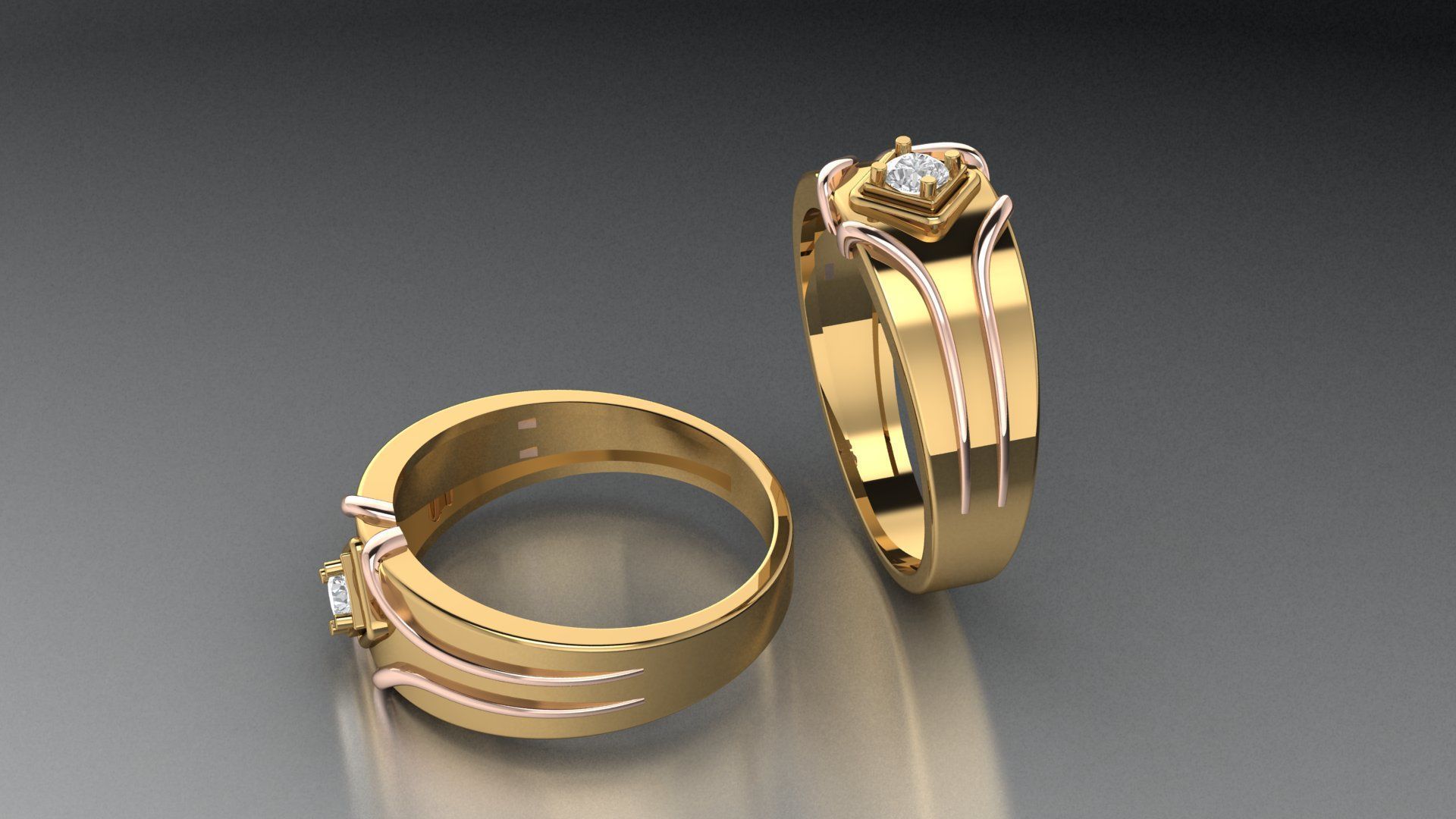 soliter ring 3D print model_3