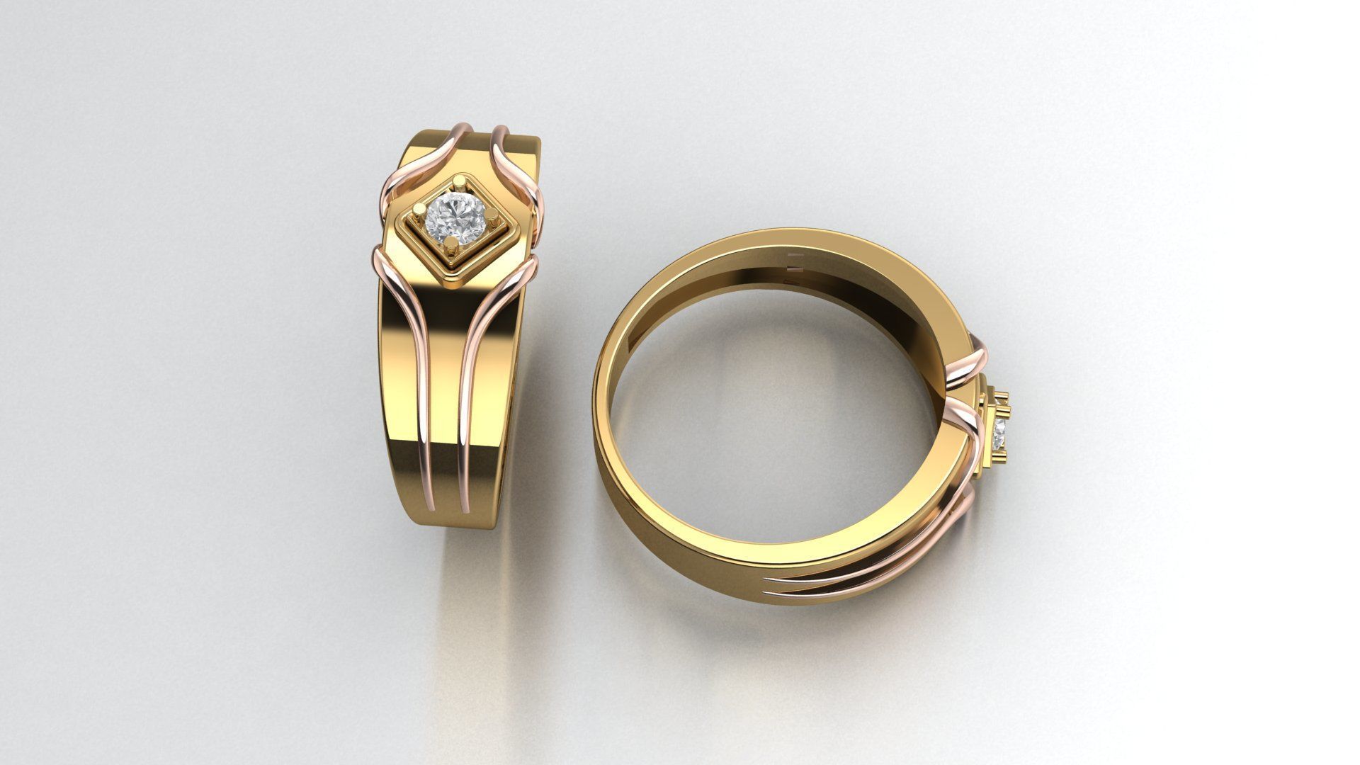 soliter ring 3D print model_6