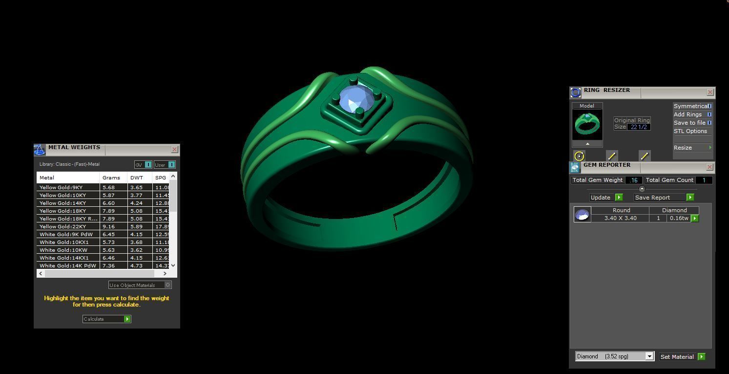 soliter ring 3D print model_12