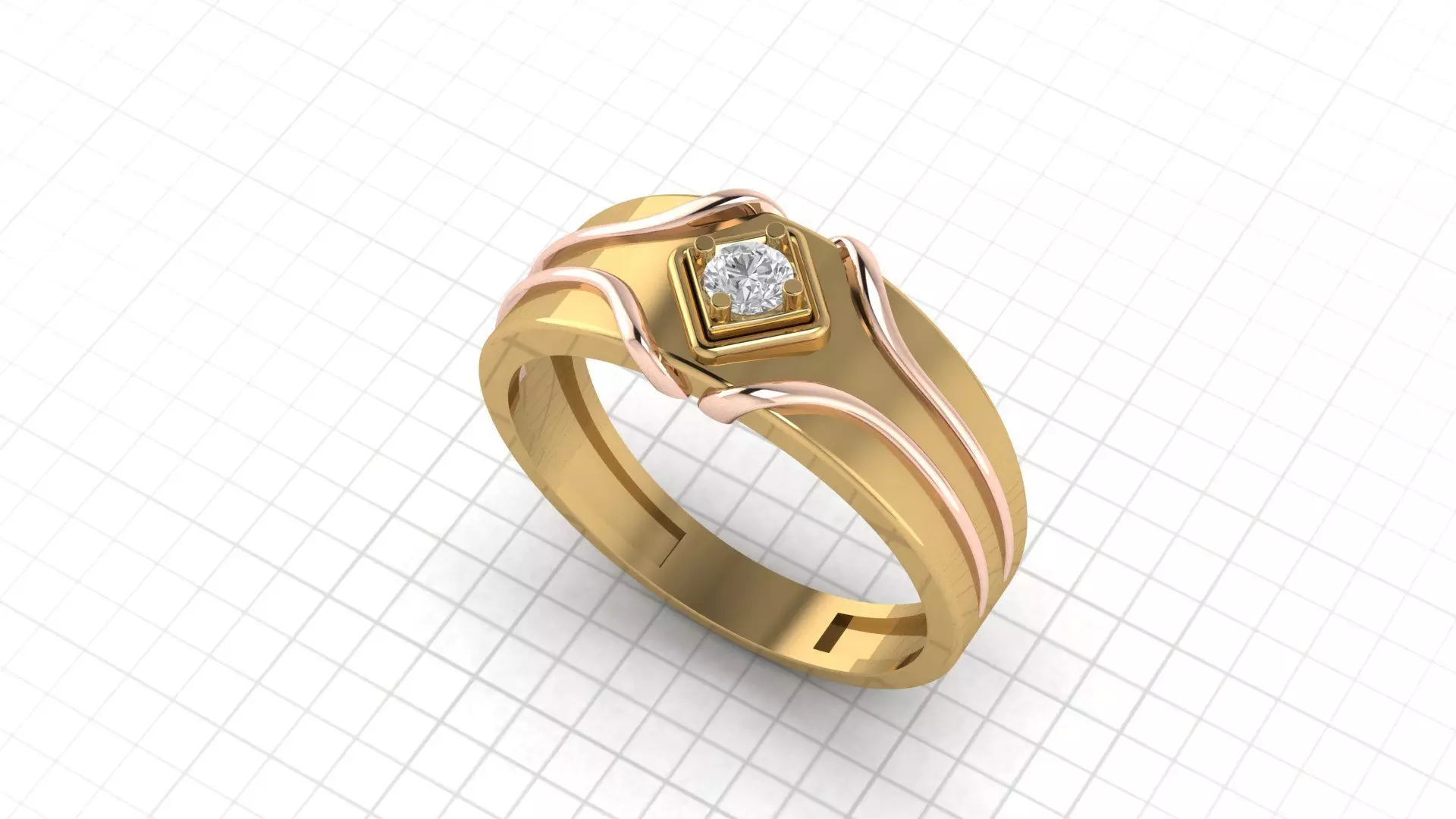 soliter ring 3D print model_0