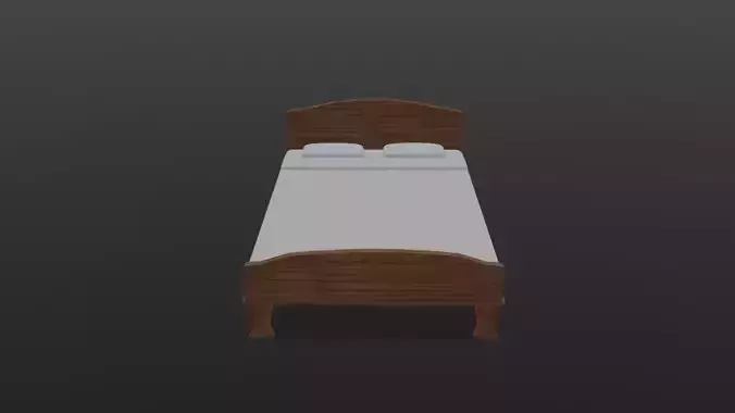 Simple wooden bed