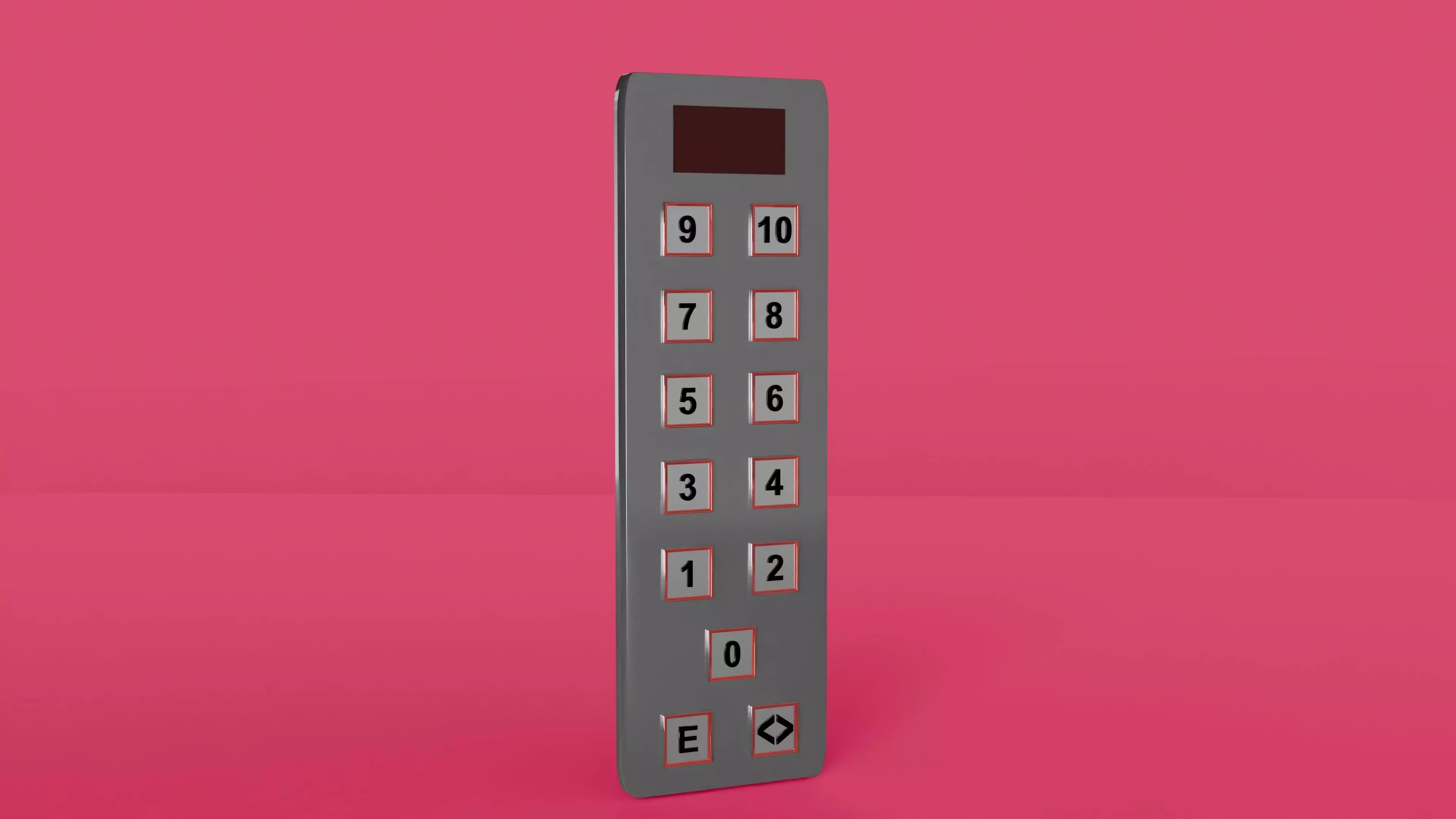 Elevator control panel 2 Low-poly 3D model