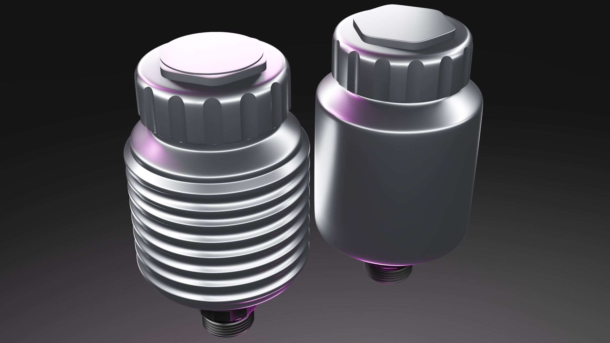 Set of Wilwood Master Reservoir and Lightweight Master Reservoir 3D model_1