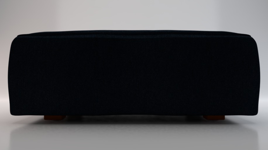 Heritage Indigo Fabric Ottoman Bench Low-poly 3D model_2