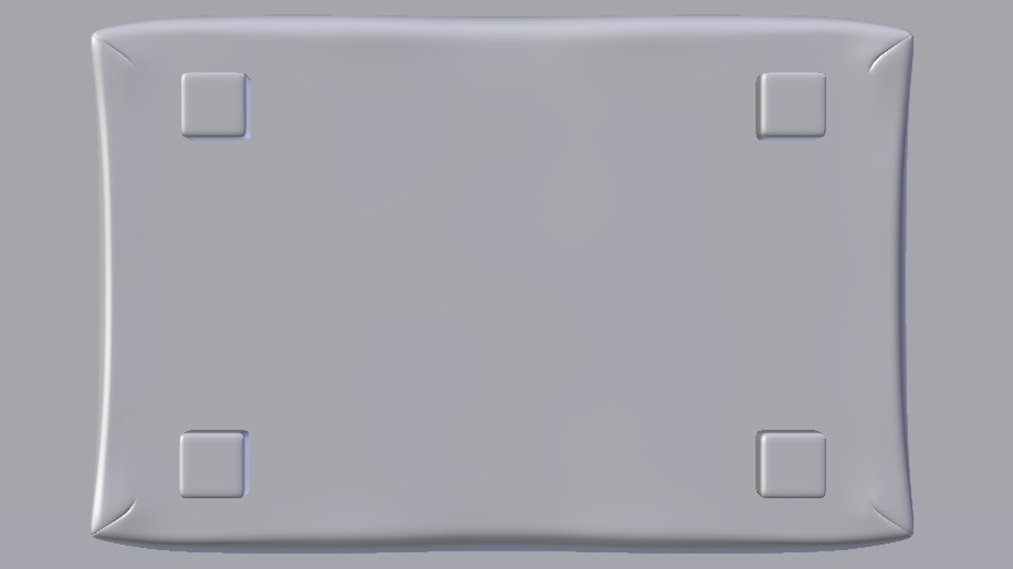 Heritage Indigo Fabric Ottoman Bench Low-poly 3D model_23