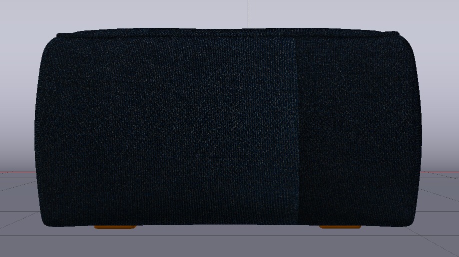 Heritage Indigo Fabric Ottoman Bench Low-poly 3D model_15