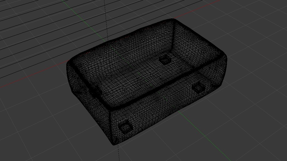 Heritage Indigo Fabric Ottoman Bench Low-poly 3D model_24