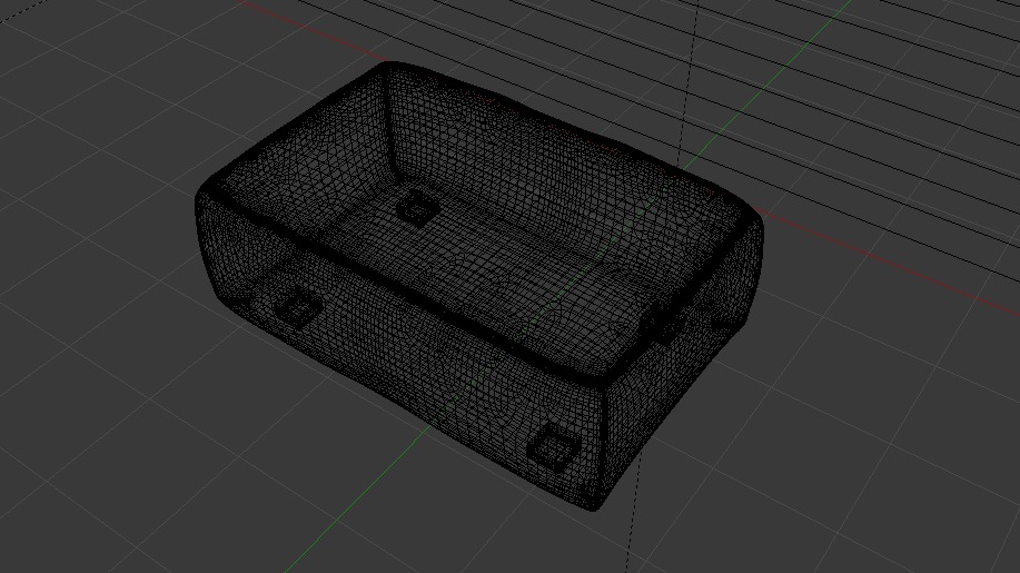 Heritage Indigo Fabric Ottoman Bench Low-poly 3D model_25