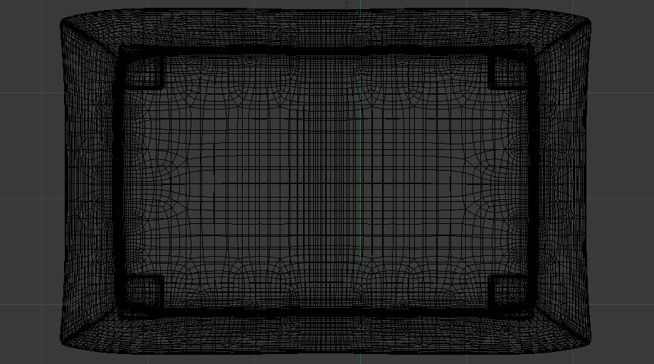 Heritage Indigo Fabric Ottoman Bench Low-poly 3D model_29