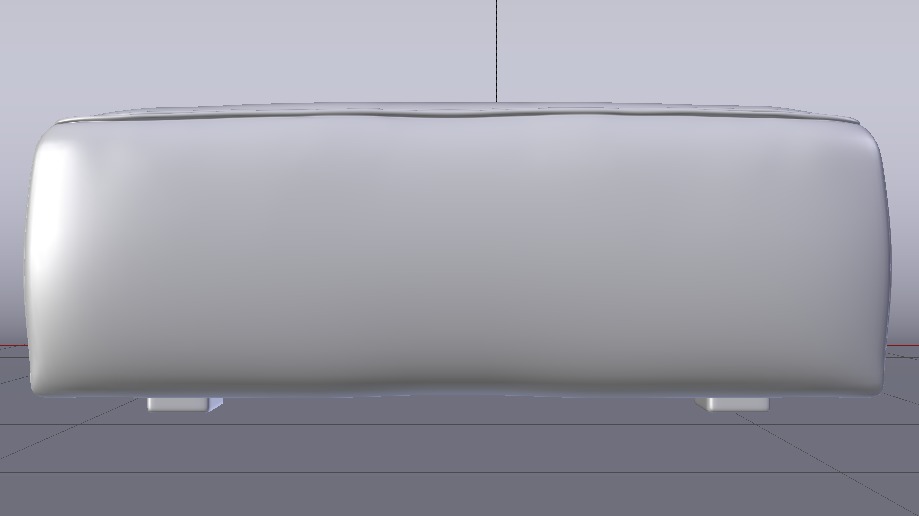 Heritage Indigo Fabric Ottoman Bench Low-poly 3D model_20