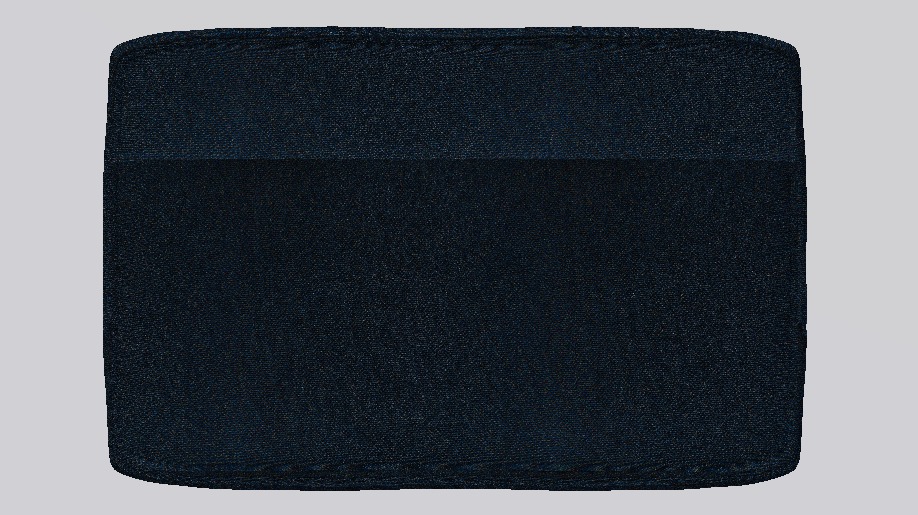 Heritage Indigo Fabric Ottoman Bench Low-poly 3D model_10