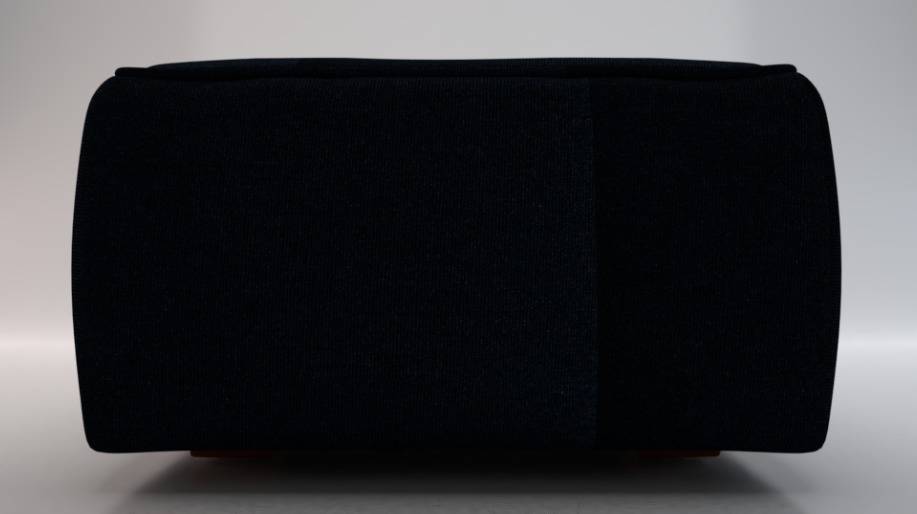 Heritage Indigo Fabric Ottoman Bench Low-poly 3D model_3