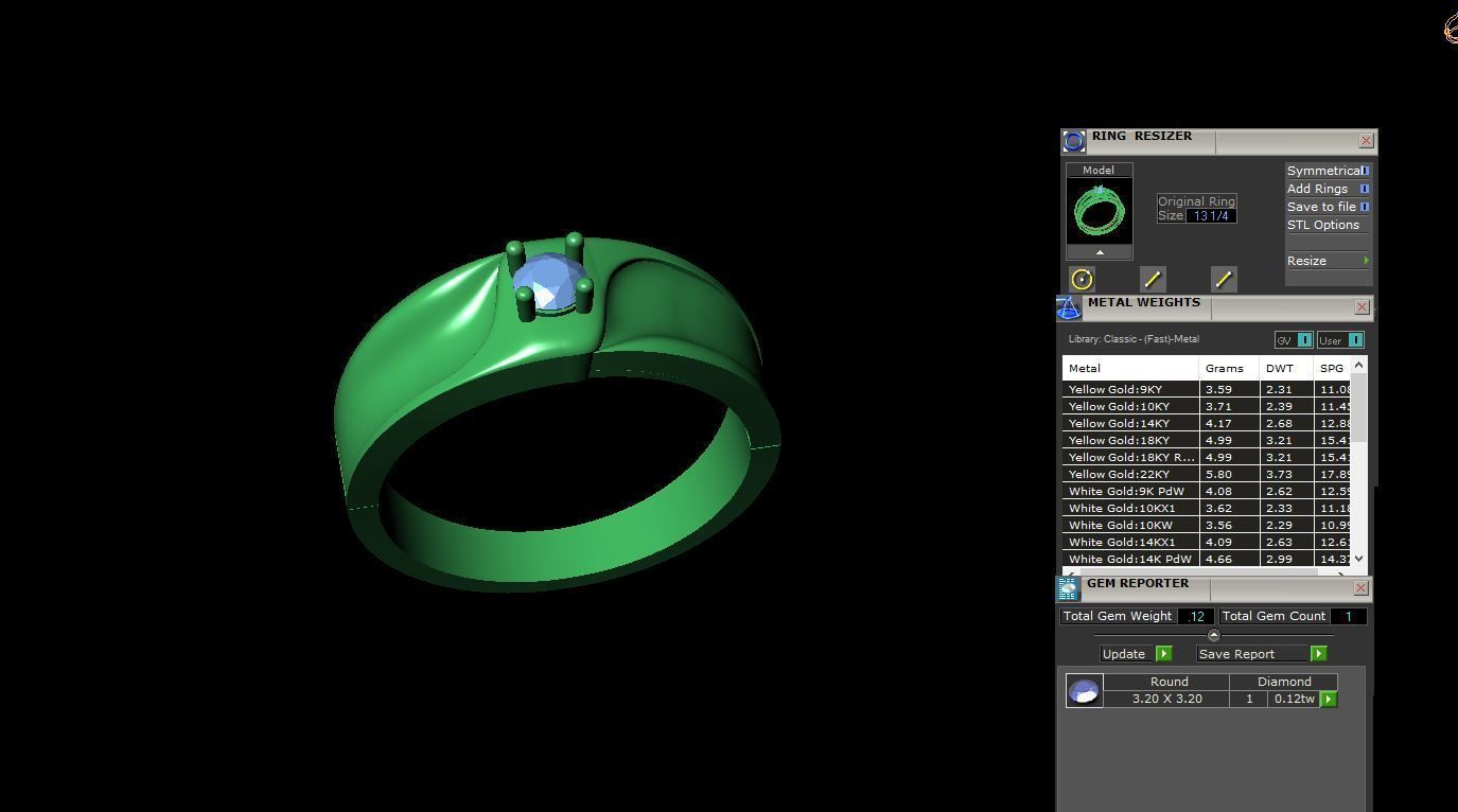 soliter ring 3D print model_11