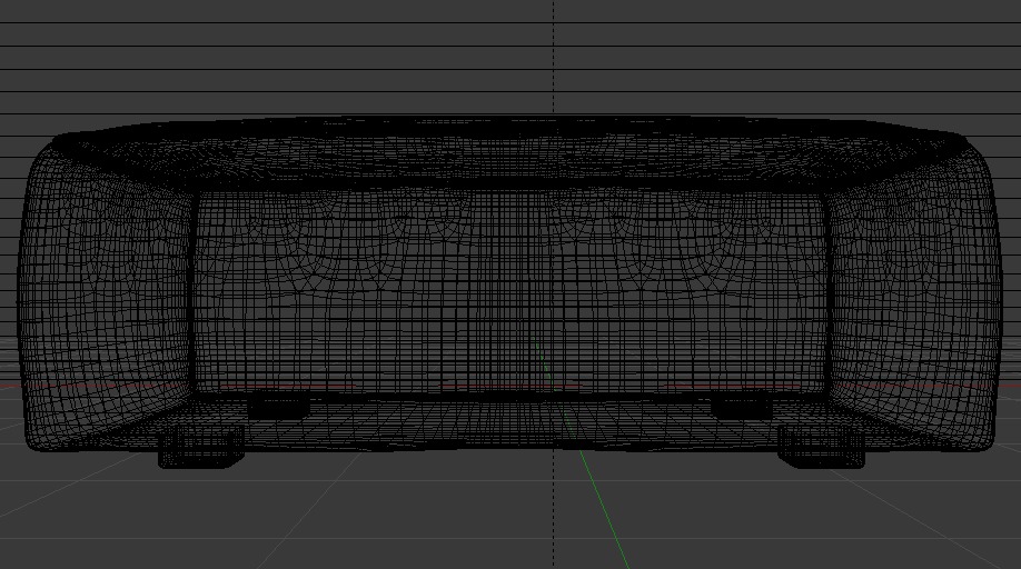 Heritage Leaf Fabric Ottoman Bench Low-poly 3D model_26