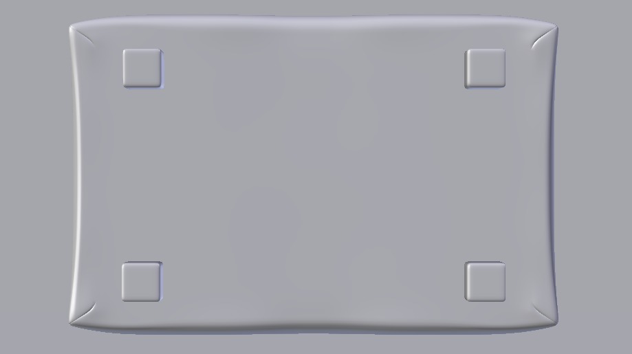 Heritage Leaf Fabric Ottoman Bench Low-poly 3D model_23