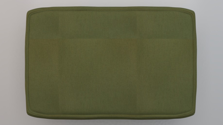 Heritage Leaf Fabric Ottoman Bench Low-poly 3D model_4