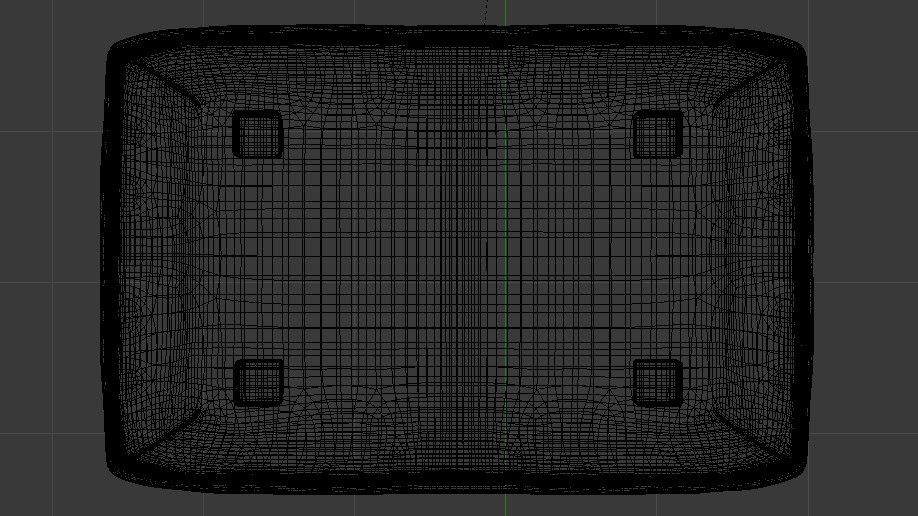 Heritage Leaf Fabric Ottoman Bench Low-poly 3D model_28