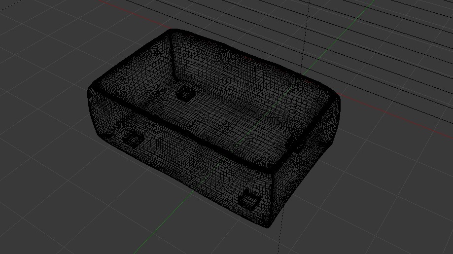 Heritage Leaf Fabric Ottoman Bench Low-poly 3D model_25