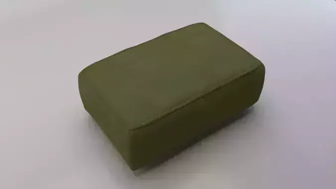 Heritage Leaf Fabric Ottoman Bench