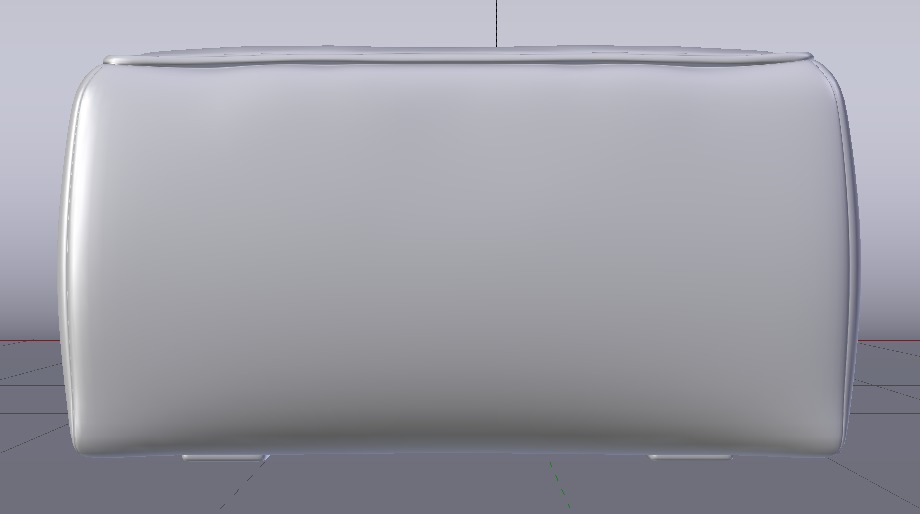 Heritage Leaf Fabric Ottoman Bench Low-poly 3D model_21