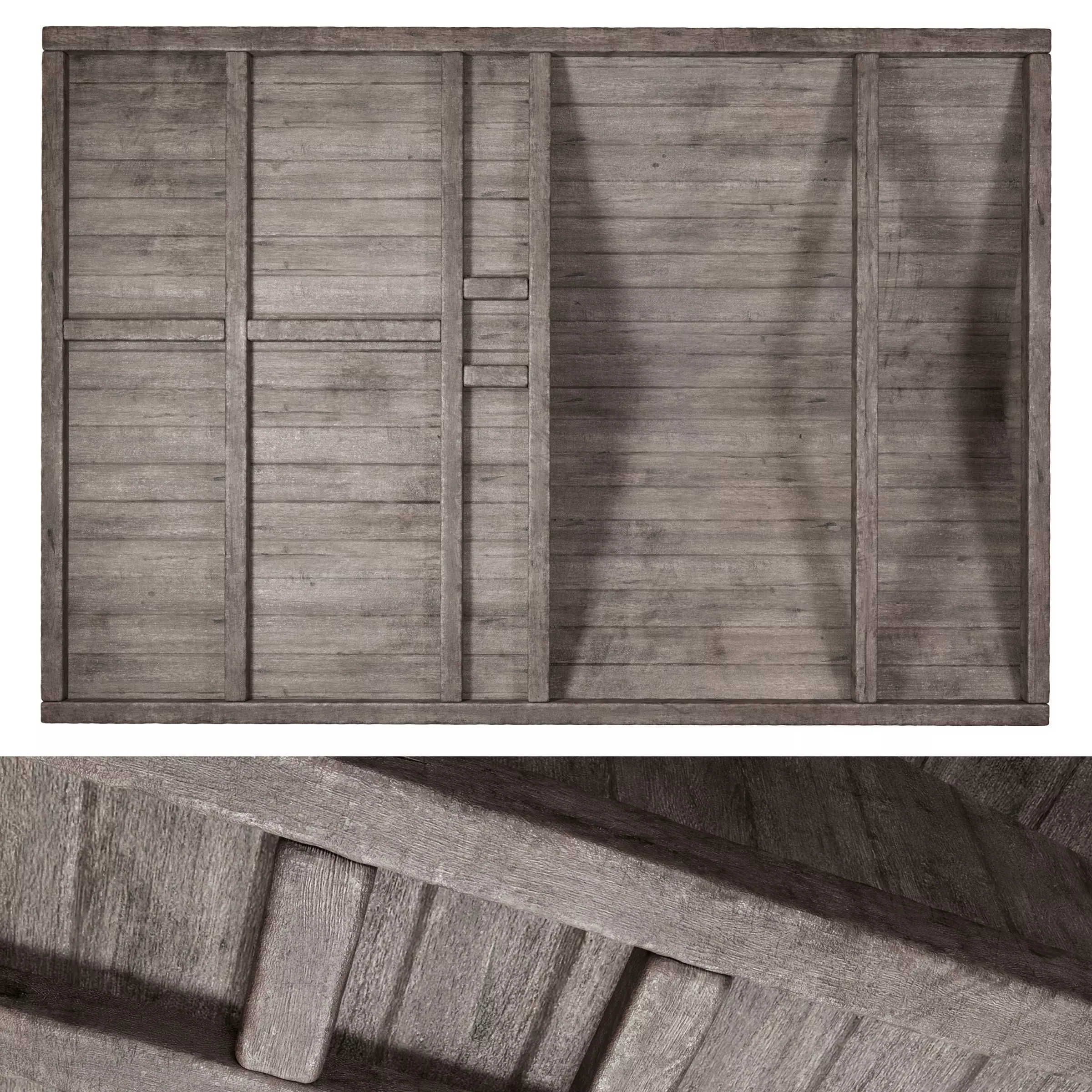 Inside wooden roof paneling 3D model