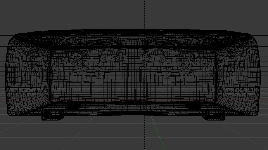 Heritage Moss Fabric Ottoman Bench Low-poly 3D model_26