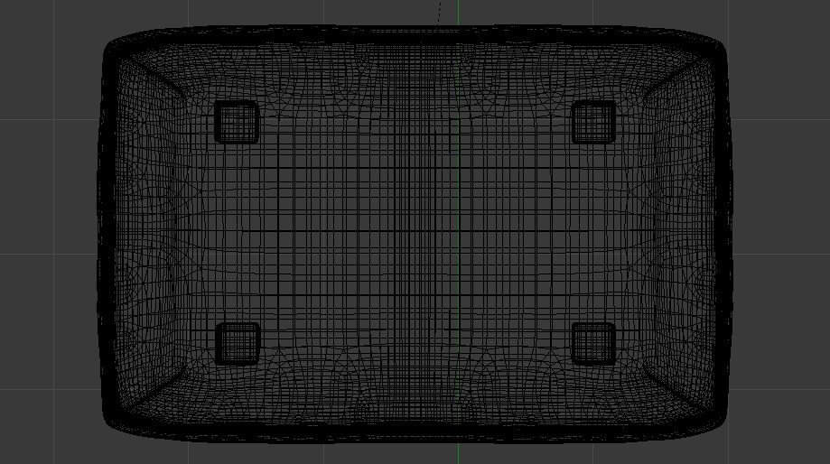 Heritage Moss Fabric Ottoman Bench Low-poly 3D model_28