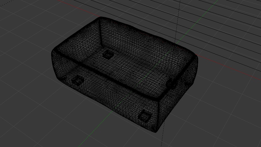 Heritage Moss Fabric Ottoman Bench Low-poly 3D model_25