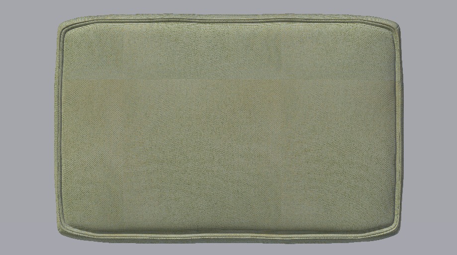 Heritage Moss Fabric Ottoman Bench Low-poly 3D model_16