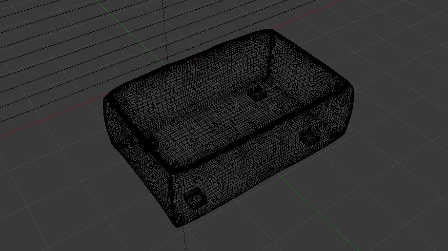 Heritage Moss Fabric Ottoman Bench Low-poly 3D model_24