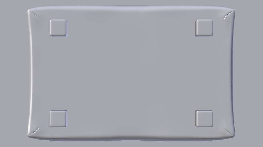 Heritage Moss Fabric Ottoman Bench Low-poly 3D model_23