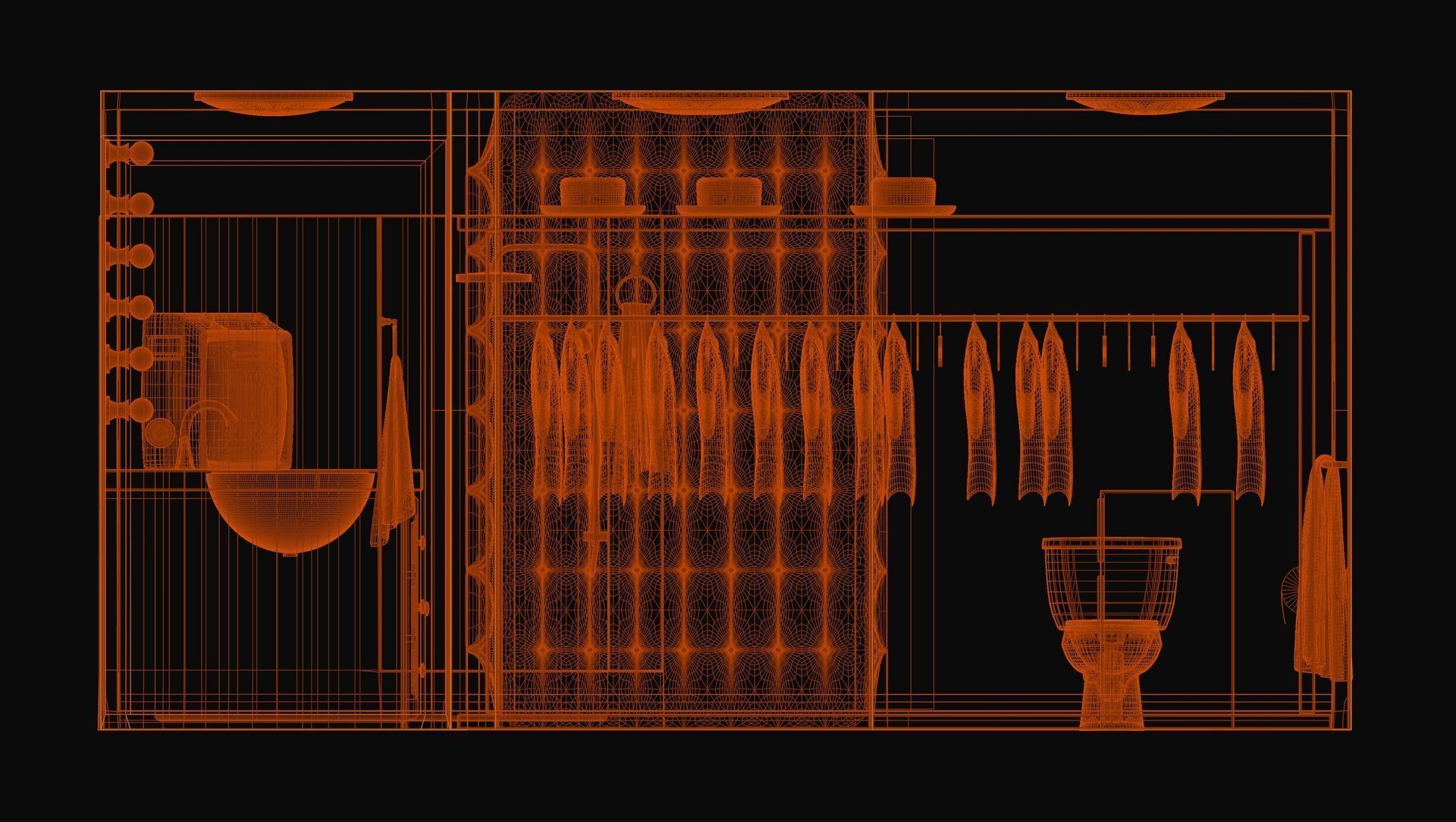 Elvis Presley Graceland Bathroom Interior 3D Model 3D model_7