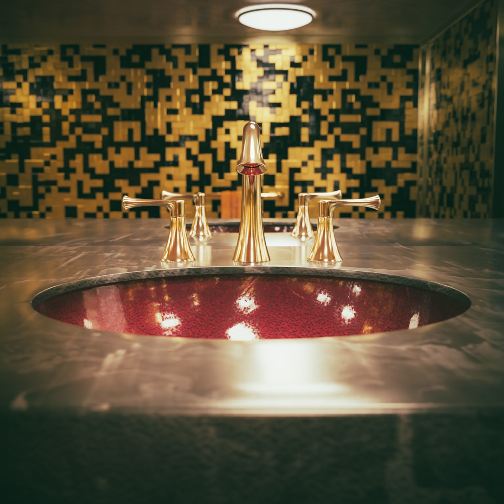 Elvis Presley Graceland Bathroom Interior 3D Model 3D model_2