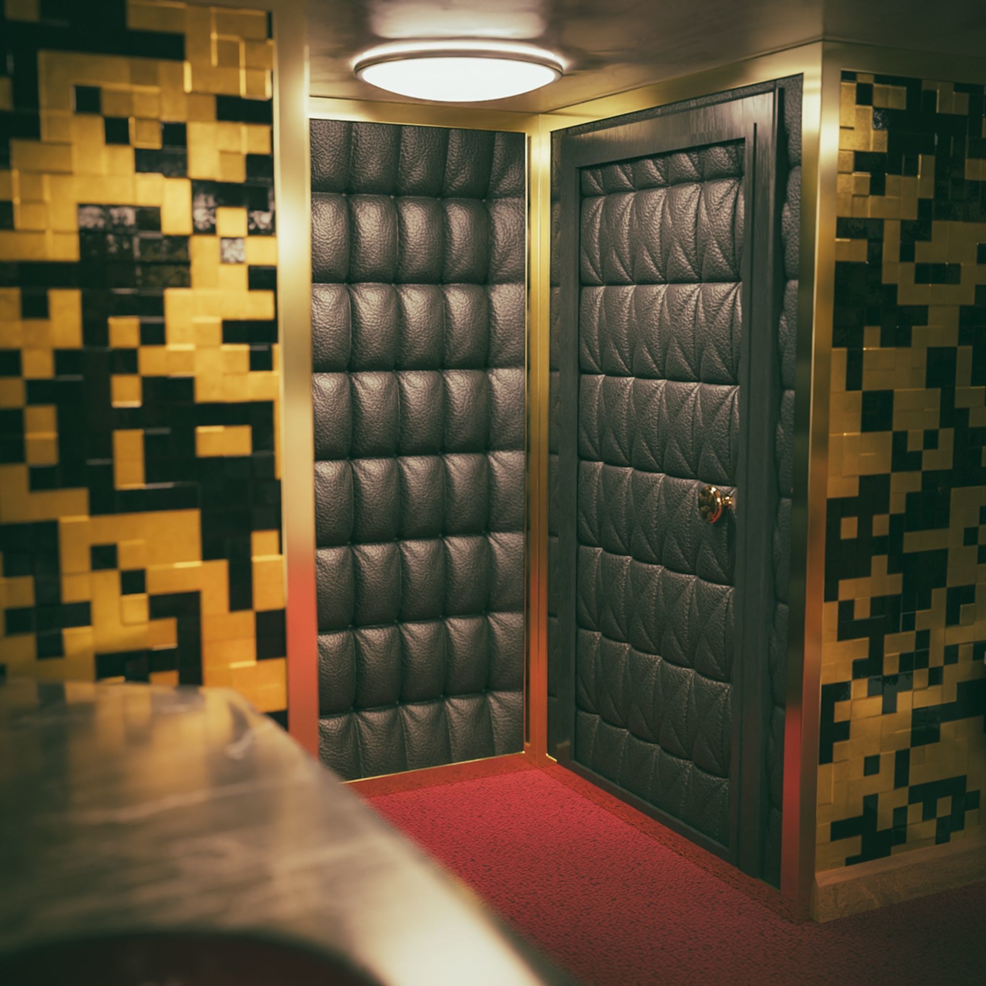 Elvis Presley Graceland Bathroom Interior 3D Model 3D model_4