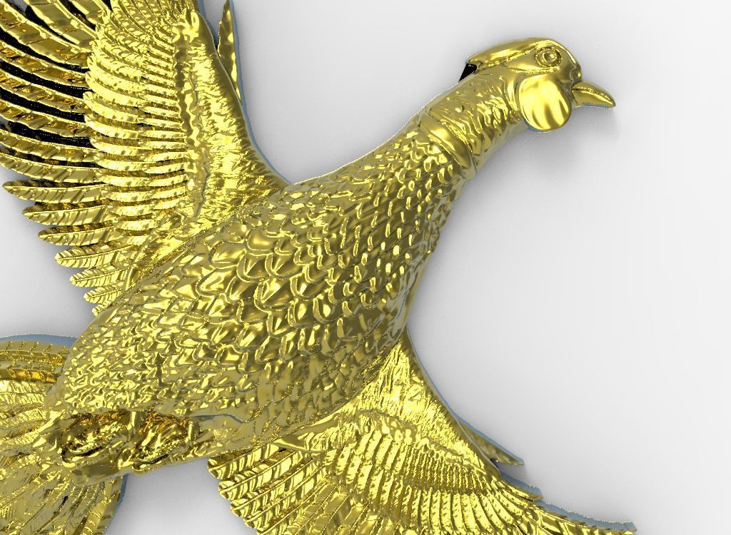 Pheasant 3d model bird hunting art sculptures 3D print model 3D print model_7