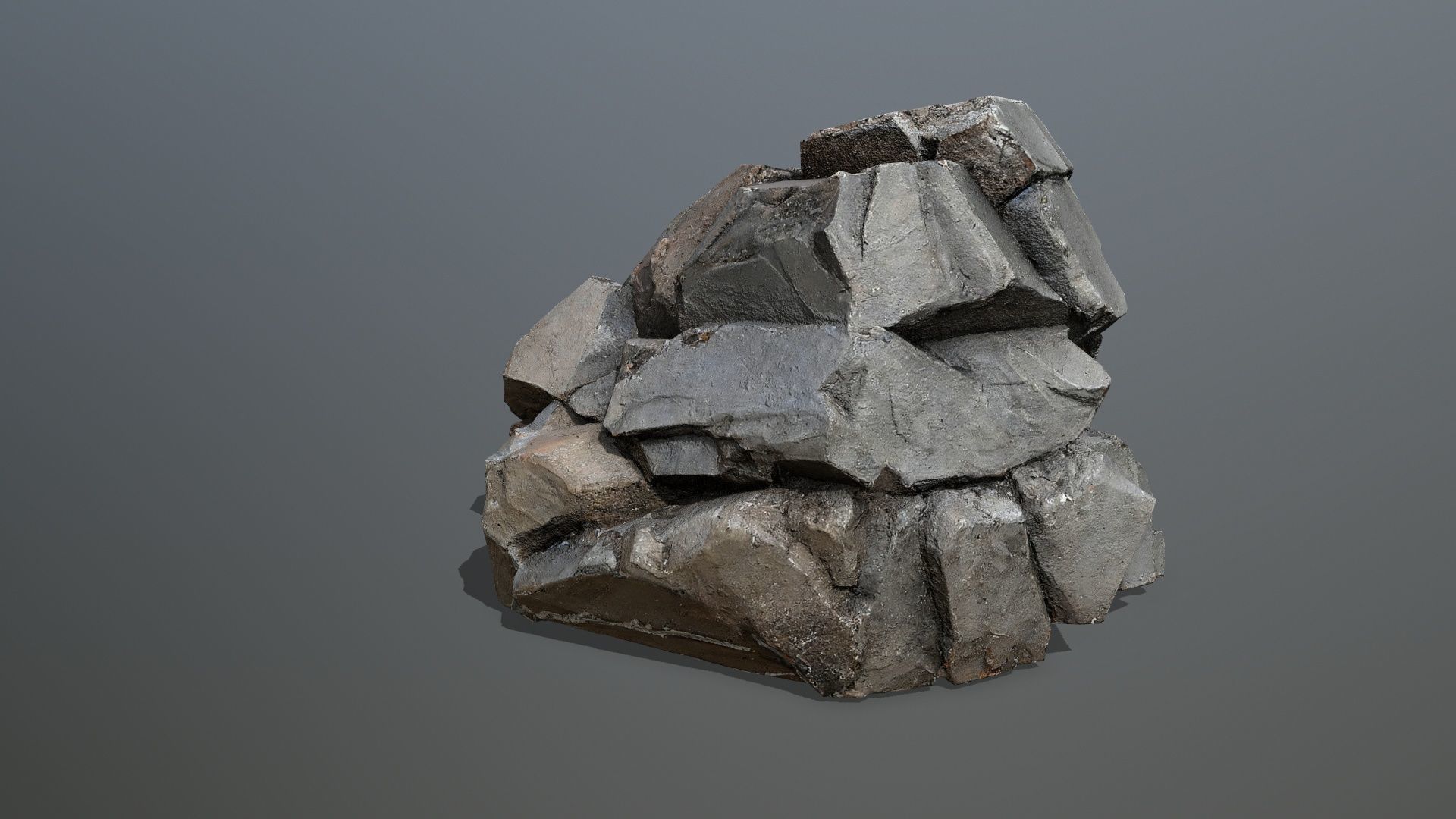  old rocks Low-poly 3D model_4
