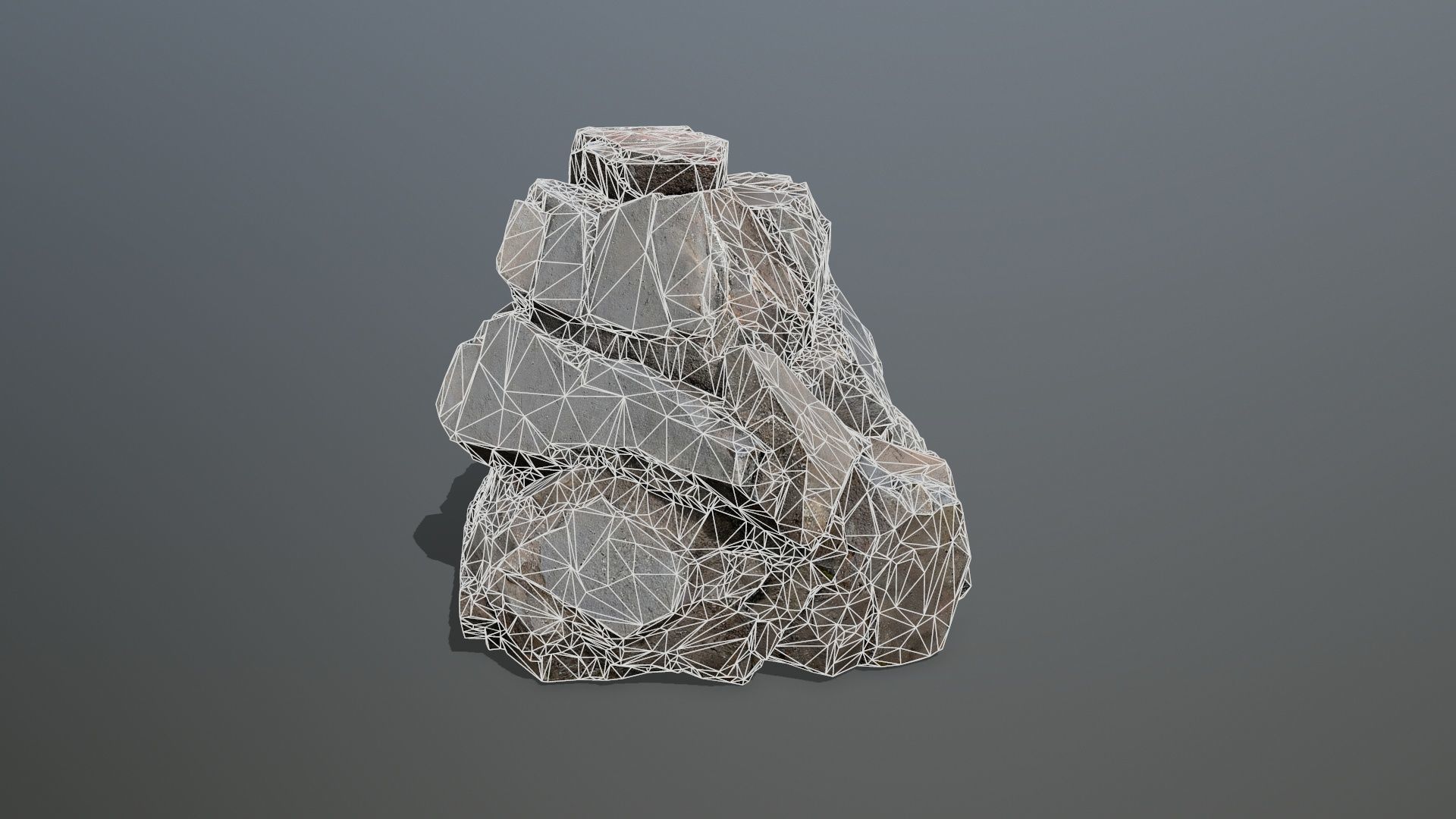  old rocks Low-poly 3D model_9