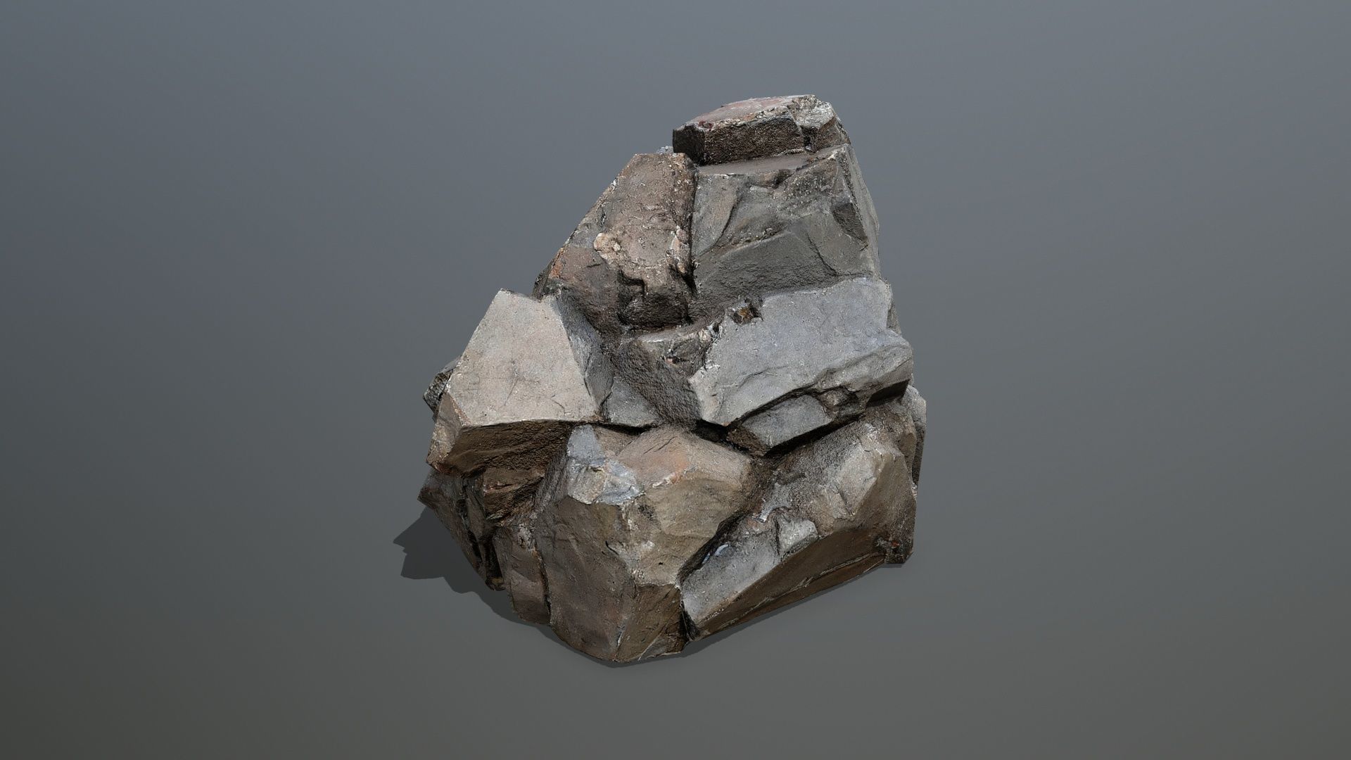  old rocks Low-poly 3D model_3