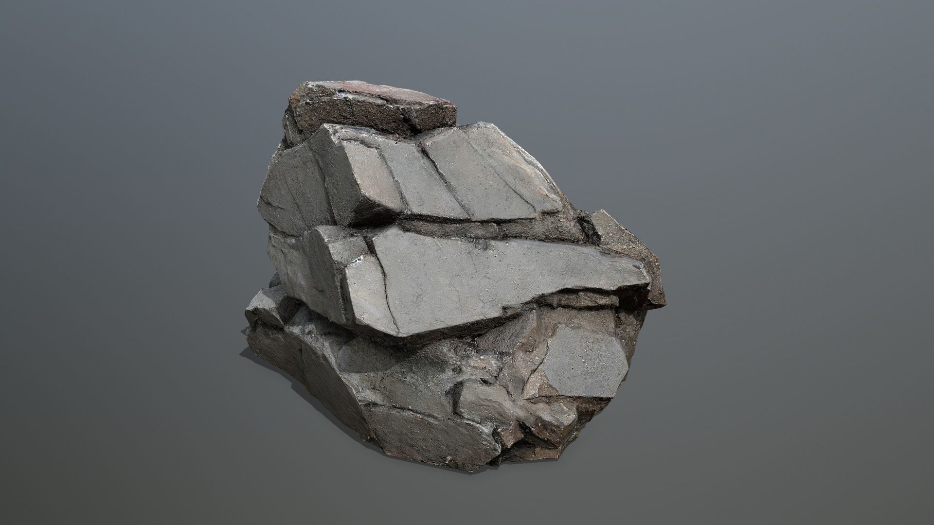  old rocks Low-poly 3D model_7
